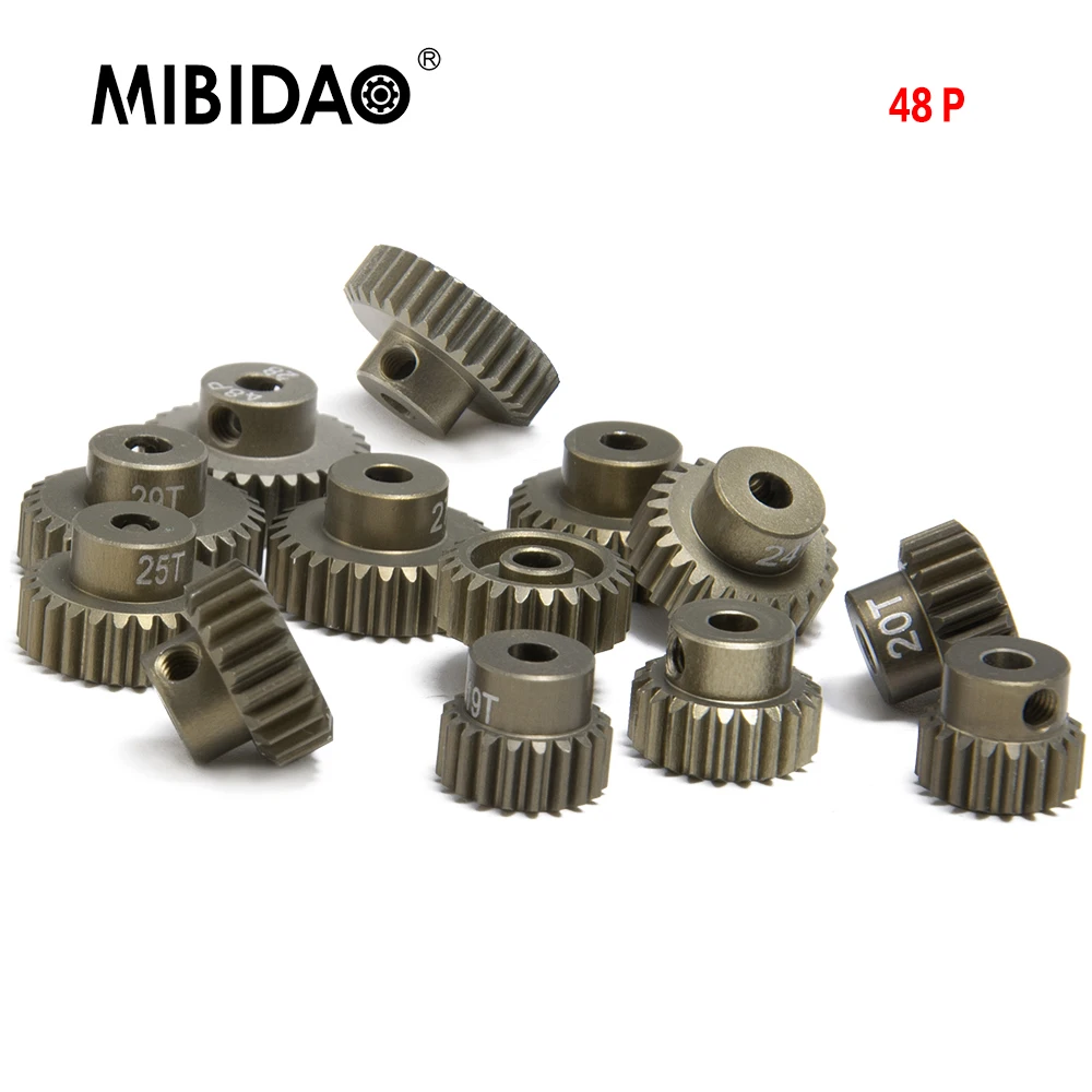 

MIBIDAO 1 шт. 48P алюминиевый сплав 18T 19T 20T 21T 22T 23T 24T 25T 26T 27T 28T 29T 30T Шестеренчатый мотор для модели 1/10 RC автомобильные запчасти