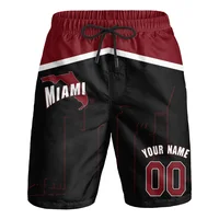 Miami City Graphic Basketball Fans Shorts Gifts Pants 3D Hip Hop y2k Board Shorts Summer Hawaii Swimsuit Cool Surf Swim Trunks 1