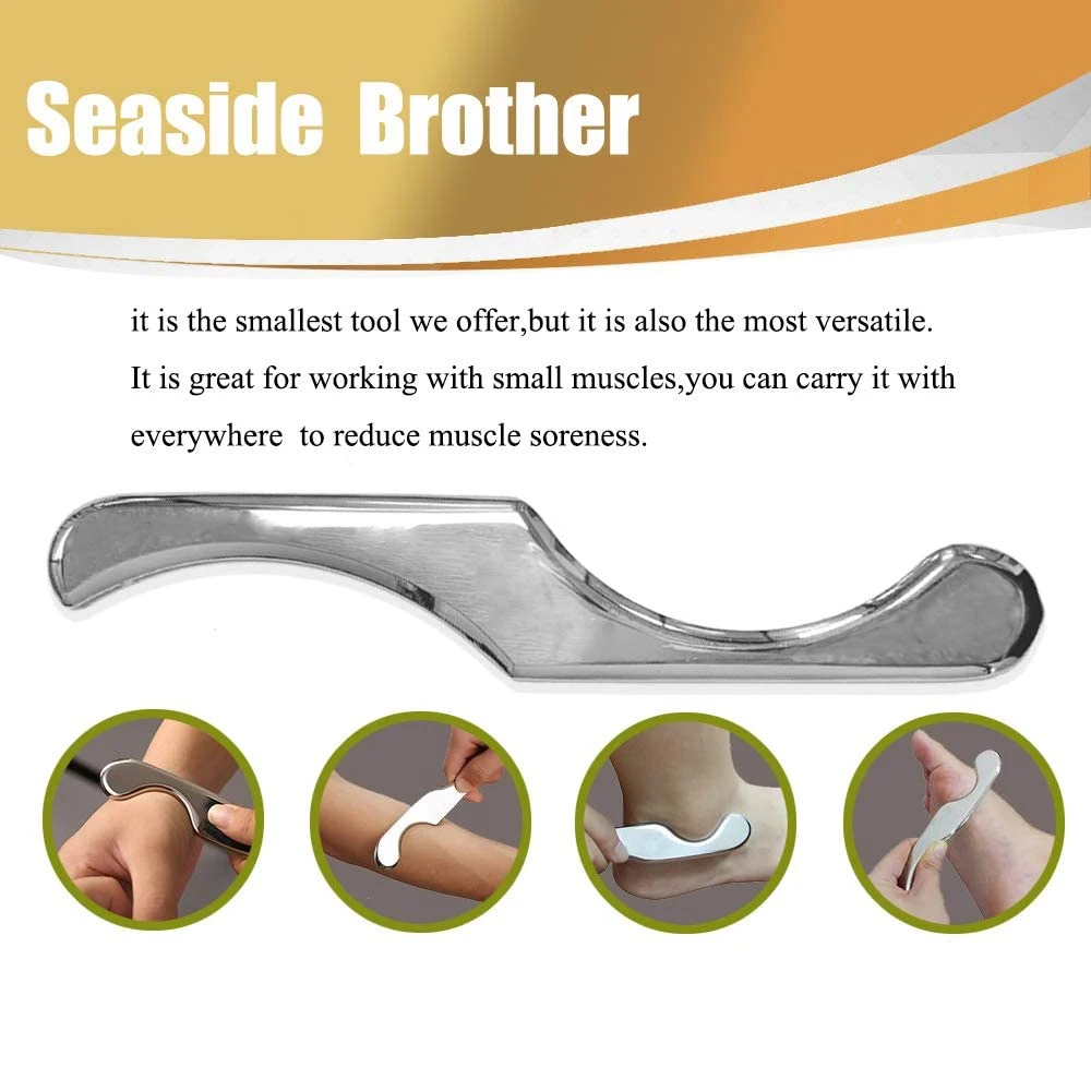 Stainless Steel Gua Sha Massage Tool Lymphatic Drainage Scraping Massager for Body Shaping Relieve Waist Back Muscle Soreness