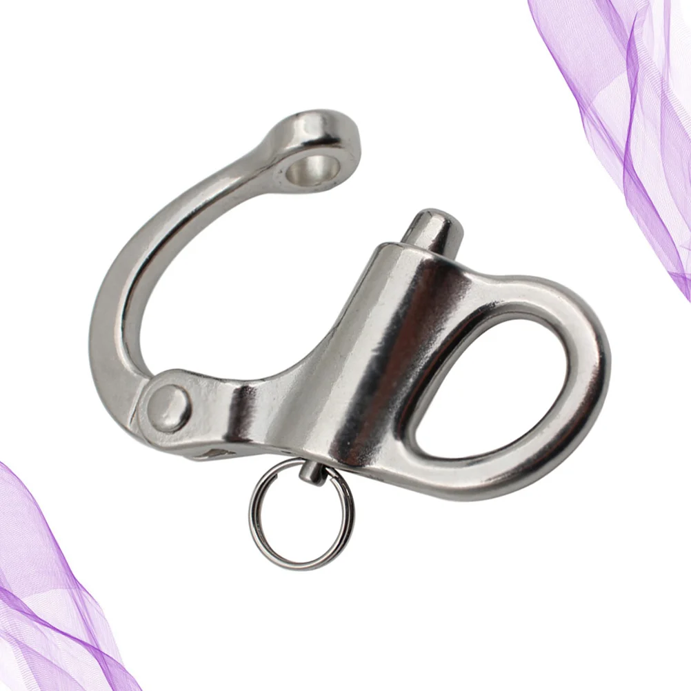 

Chains Fixed Shackle Bumper Shackles Self-locking Rigging Stainless Steel Eye Snap