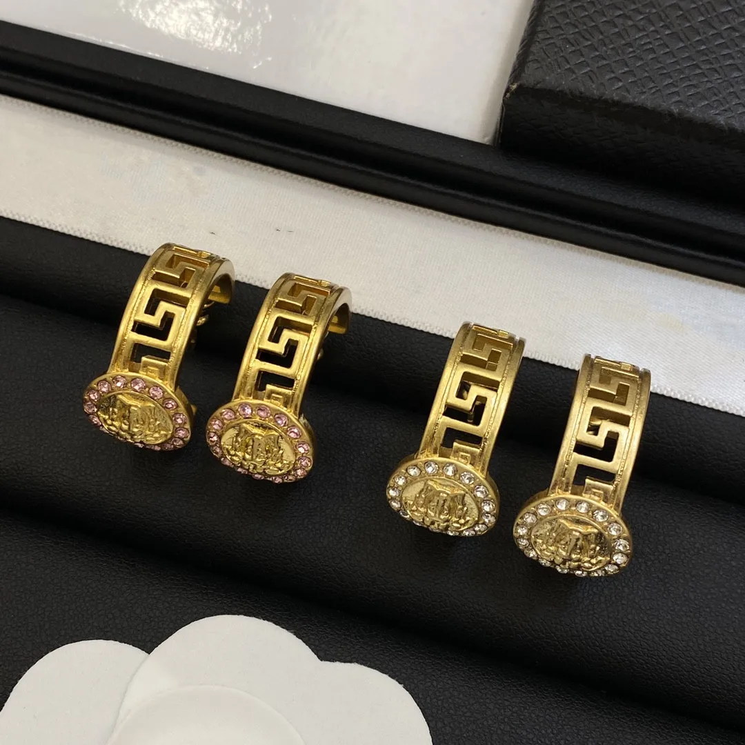 

European and American set zircon earrings