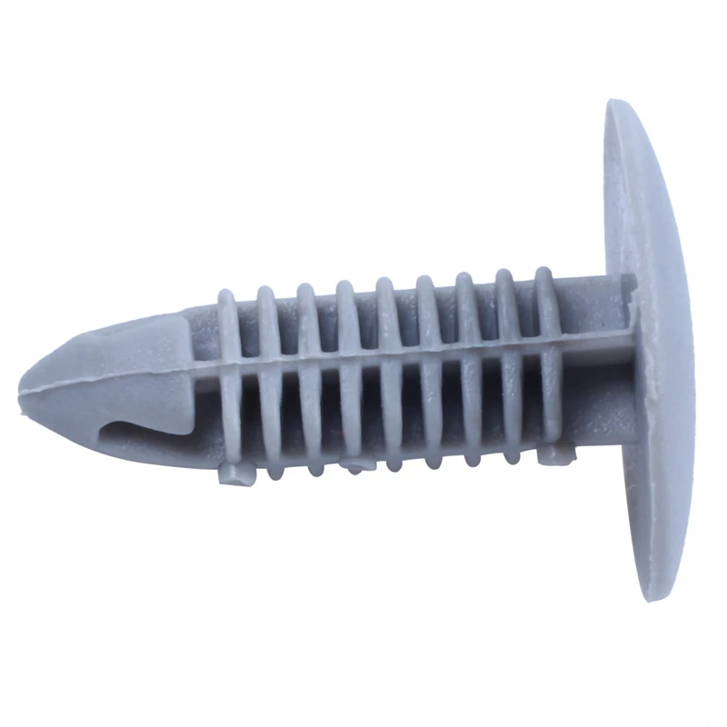 50 PCS 8Mm Hole Gray Plastic Rivet & 30 Pcs Plastic Fastening Screws Gray Flange Fender Bumpers Clips