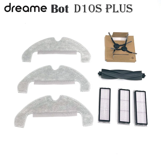 Dreame Bot D10s Plus Robot Vacuum Cleaner Original Accessories Parts, Main  Brush, Side Brush, Filter, Mop Cloths - AliExpress