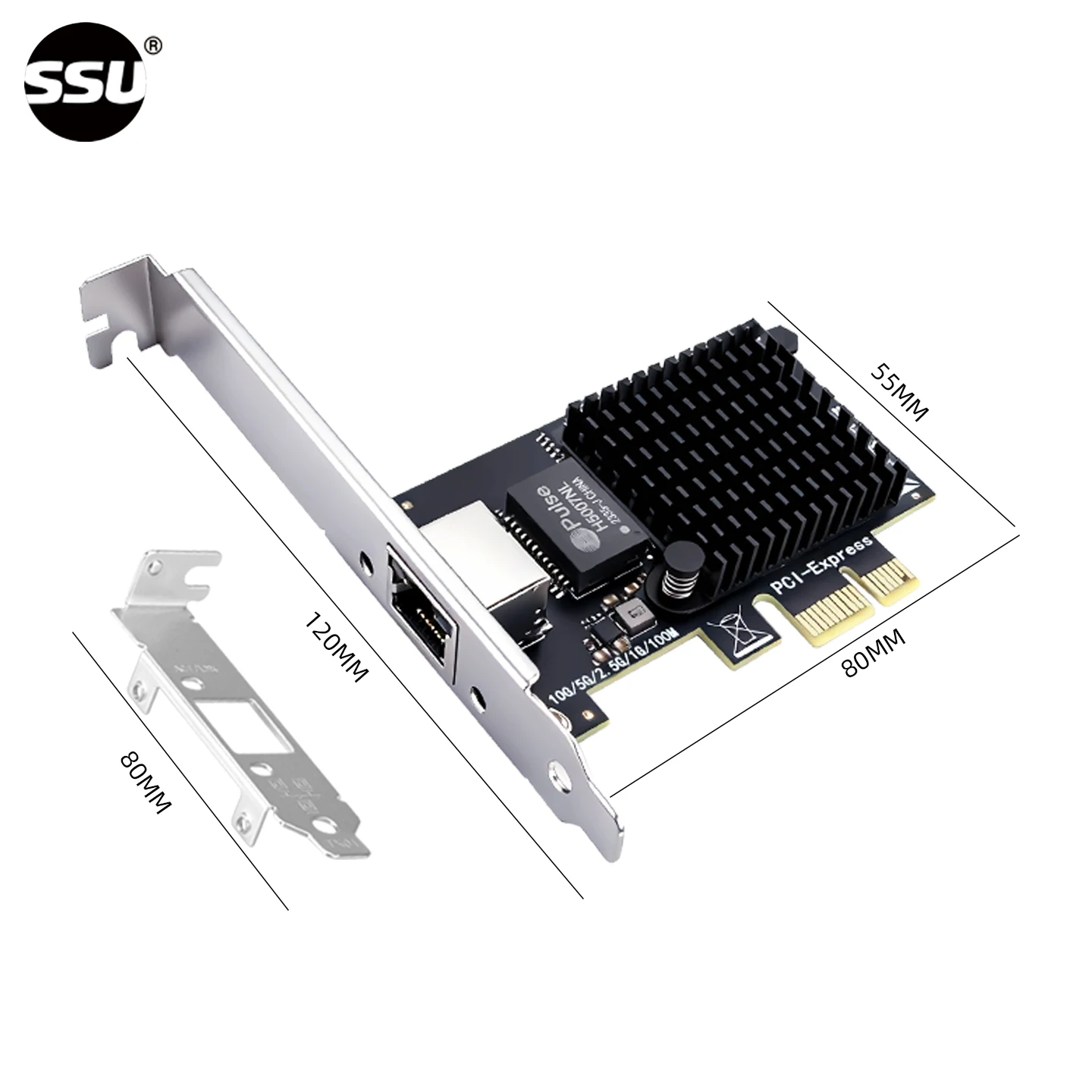 PCIe 4.0 x1 - 10Gbps RJ45 네트워크 카드, UEFI PXE 지원, Windows 10/11 호환