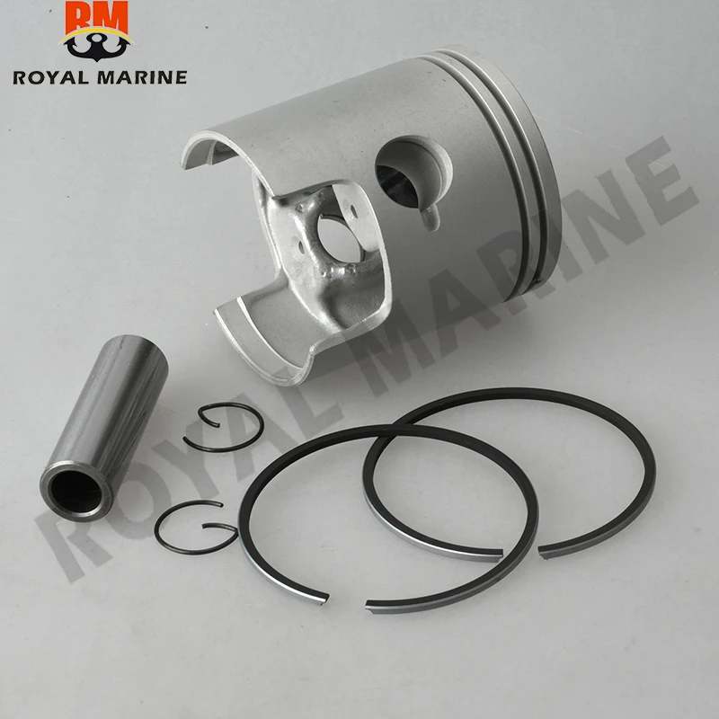 6J8-11631 Piston Set  (Std) 6J8-11610 Piston Ring For Yamaha Outboard Motor 2 Stroke 25HP 30HP 6J8-11631-02 6J8-11610-00