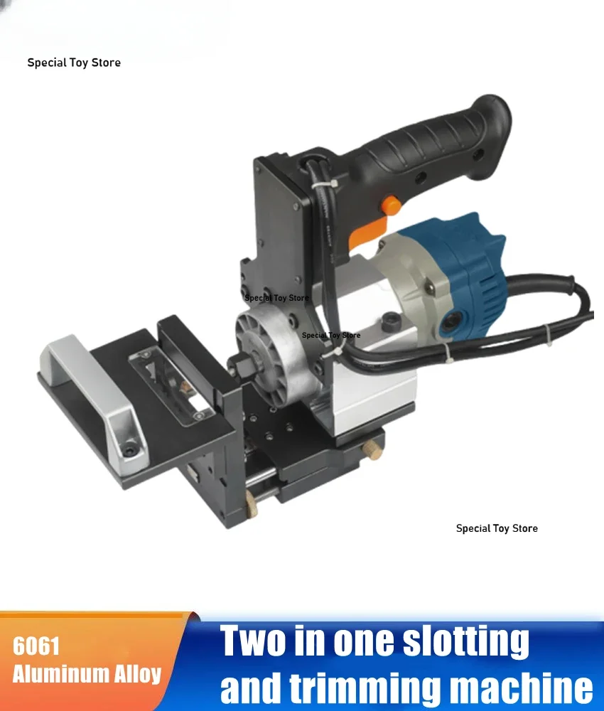 2-in-1 Slotted Support Line Rail Slotting Machine Edge Trimmer Side Hole Invisible Fastener Coat Cabinet Plate Woodworking Tool