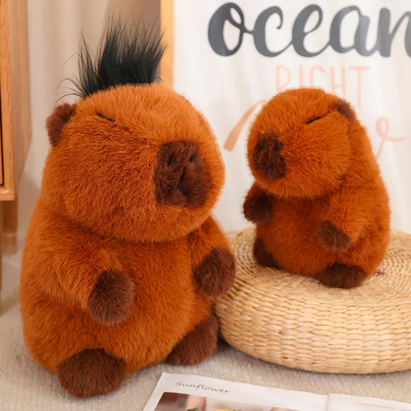 

25/35cm Fluffy Capybara Plush Doll Kawaii Capybara Stuffed Toy Simulation Stuffed Animals Kids Juguetes Birthday Gift Home Decor