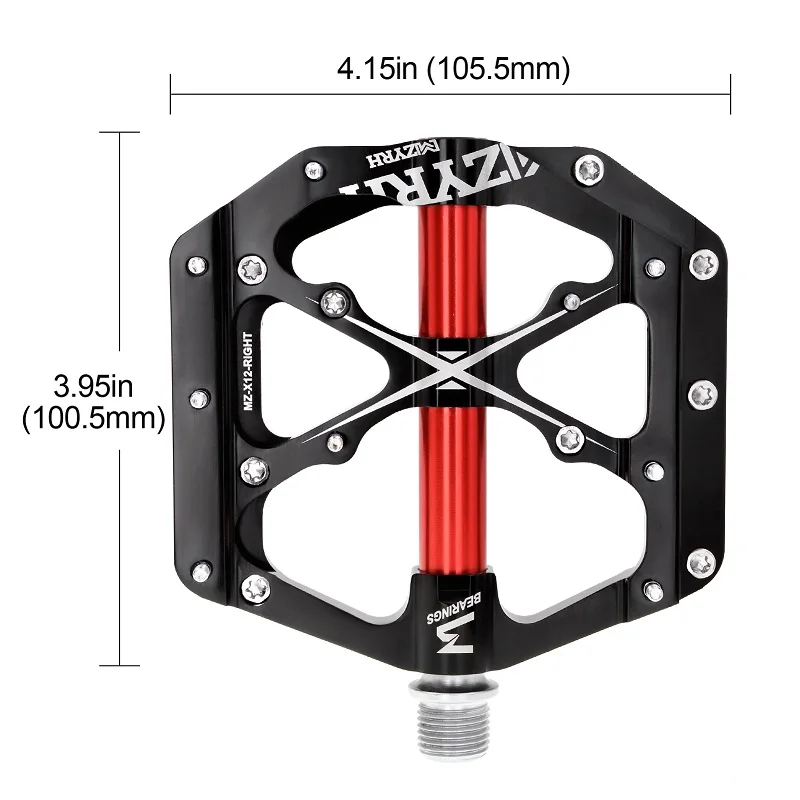 Mountain Bike Pedals 3 Bearings MTB Anti-slip Ultralight Aluminum Platform Cycling Accessories