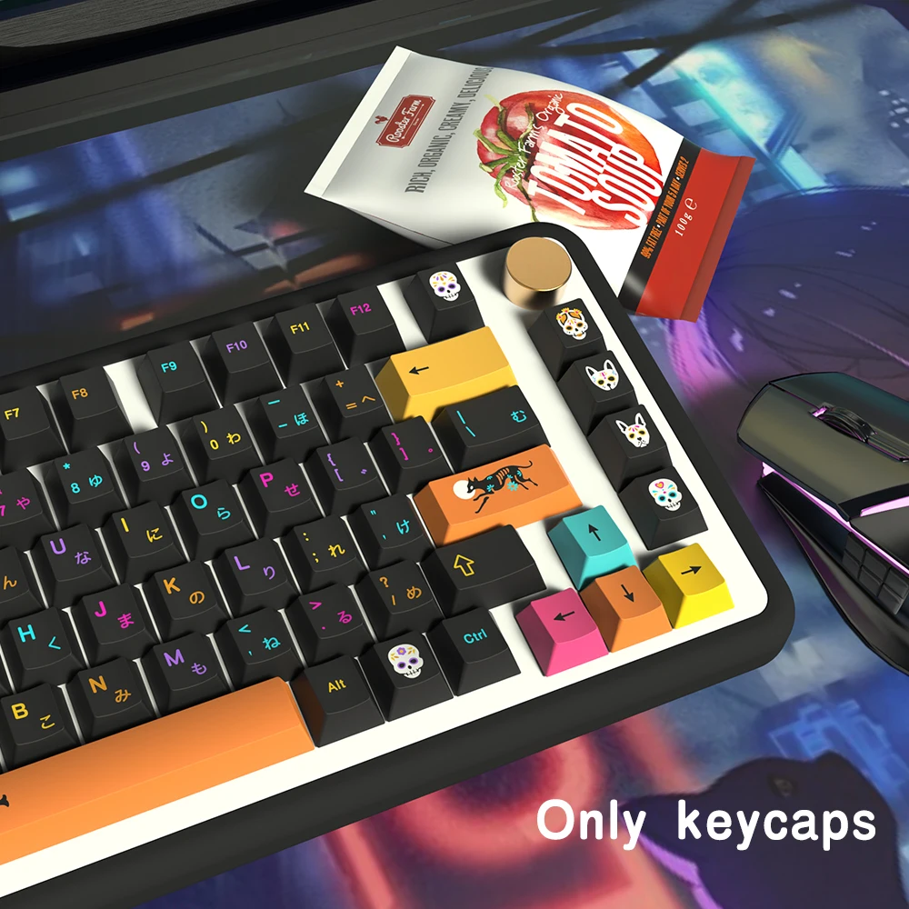 GMK 기계식 키보드용 지하 세계 키캡, ISO 레이아웃, 체리 프로필, 일본어, 한국어, 독일어, 스페인어, 프랑스어 