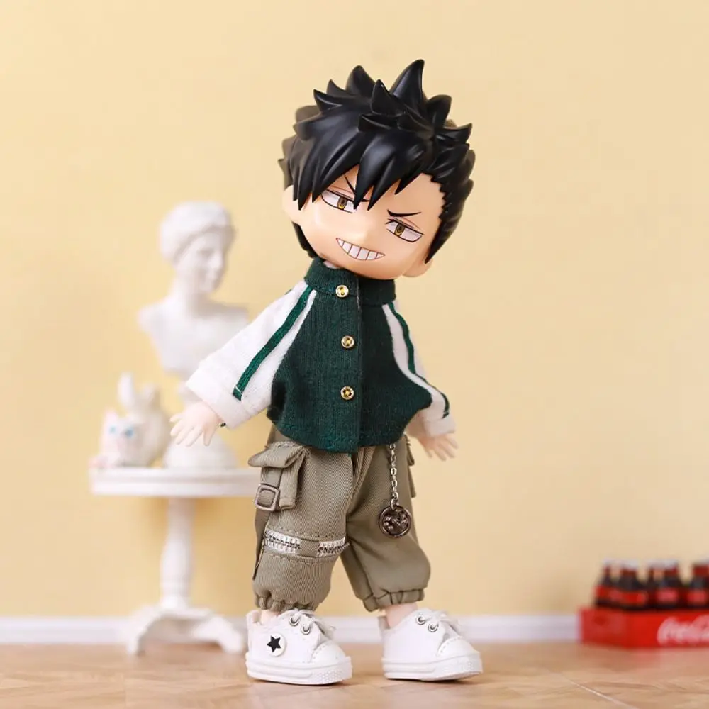 With Pockets OB11 Trousers Chain Overalls Daily Casual Doll Cargo Pants Elastic Waist Handmade Obitsu 11 Clothes