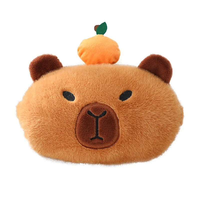 Car Headrest Neck Pillow Capybara Plush Shoulder Protection Cute Tissue Box Kawaii Car Decoration Of Supplies Plushie Gift