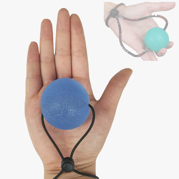Round Shape TPE Wrist Ball Therapy Hand Massage Exercise Finger Exercise Ball Hand Grip Stress Relief with String