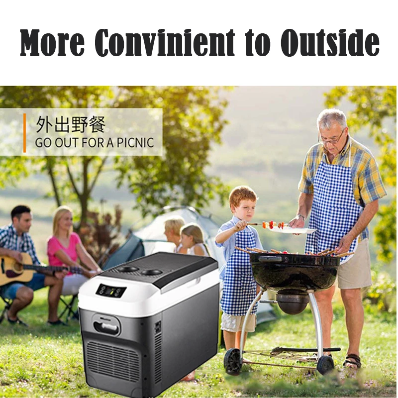 Camping Mini Refrigerator 10L 15L 20L Mini Refrigerator Car Portable Fridge Freezer Cooler Warmer Dual Use Camping Caravan Bar Fridge
