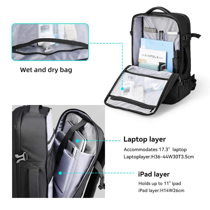 Mark Ryden MR9907 Men‘s Travel Bag Original Brand Bag Waterproof Laptop Bag - Image 3