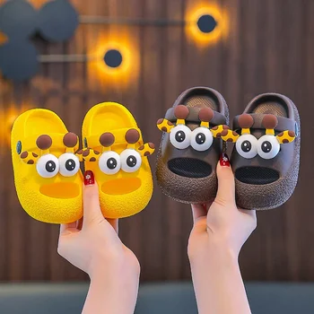 EVA Children's Sandals Anti-Slip Wear-Resistant Soft Bottom Bathroom Shower Slippers for Boys And Girls Summer Cartoon Design