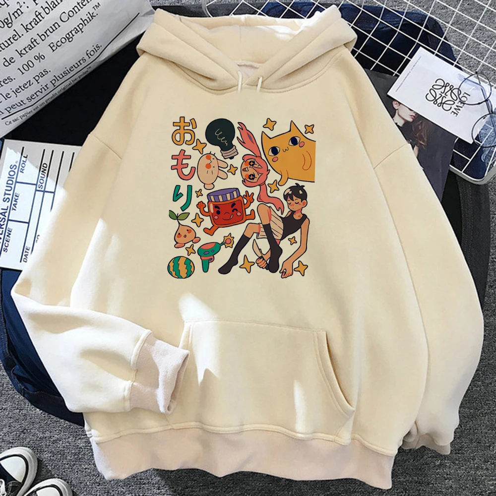 Omori hoodies women 90s streetwear 2023 Korean style Hood pulls female harajuku pulls