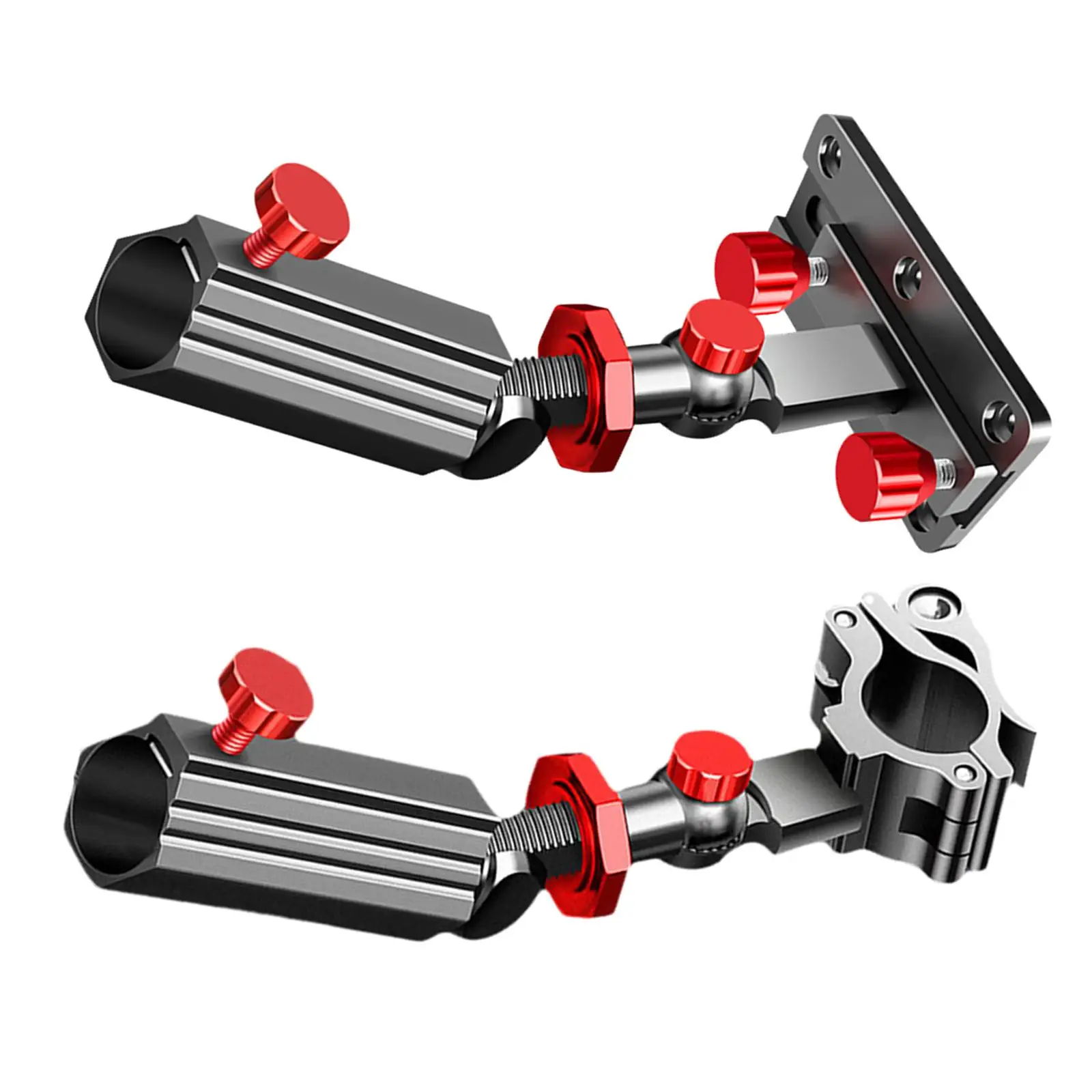 Universal Fishing Rod Holder Aluminum Alloy 360 Degree Adjustable Snap Fixed Fish Rod Rack Fishing Accessories