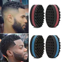 Oval Double Sides Hair Brush Sponge Brush For Natural Afro Coil Wave Dread Sponge Brushes Hair Braids Braiding Hair 1