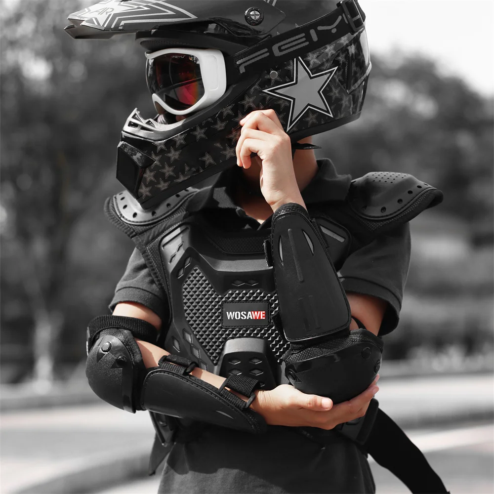 Motorcycle Armor Kids Suit Motocross Body Armor Moto Knee Pads Riding Protective Motorbike Suits Protection Body Protector