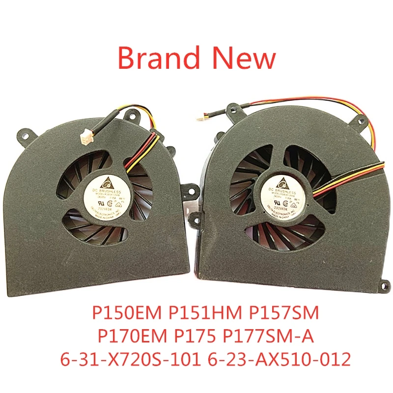 

New Laptop CPU GPU Cooling Fan For Clevo P150EM P151HM P157SM P170EM P175 P177SM-A Fan 6-31-X720S-101 6-23-AX510-012