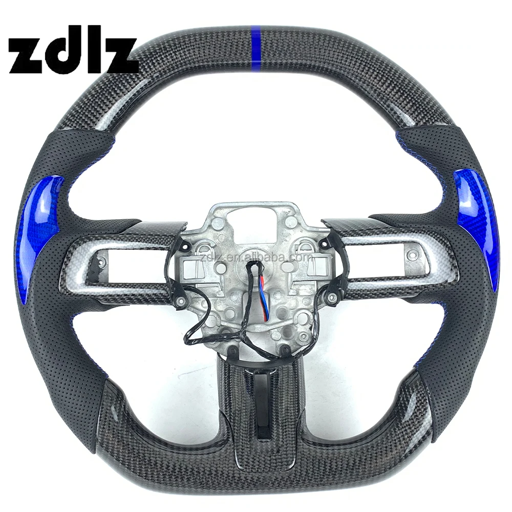 

Custom Flat Bottom Carbon Fiber Steering Wheel For Ford Mustang 2015 2016 2017 2018 2019 2020 2021 2022 2023 Car Steering Wheel