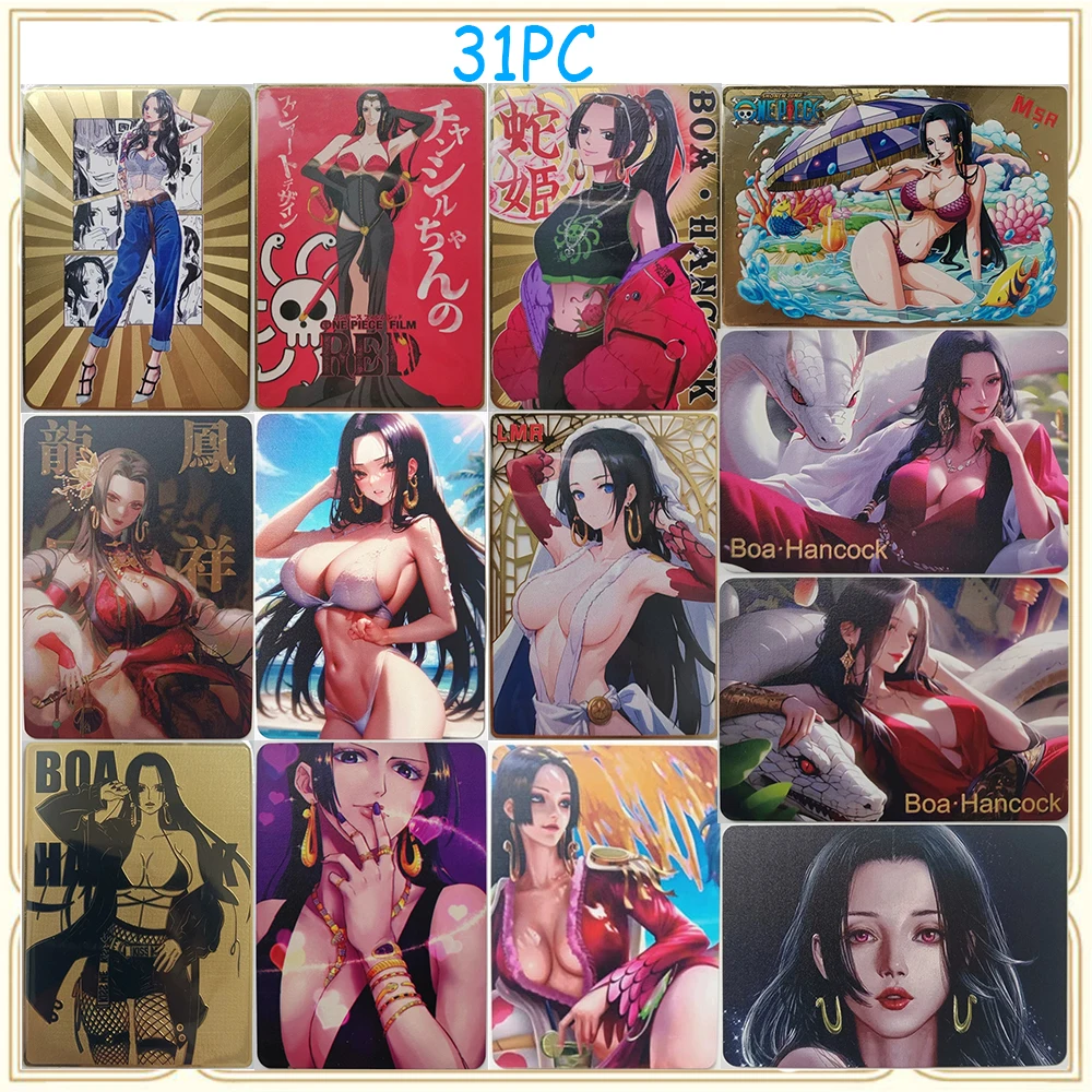 

Anime Goddess Story One Piece Boa Hancock Character DIY ACG Sexy Metal Card Boy Play Collectible Card Christmas Birthday Present