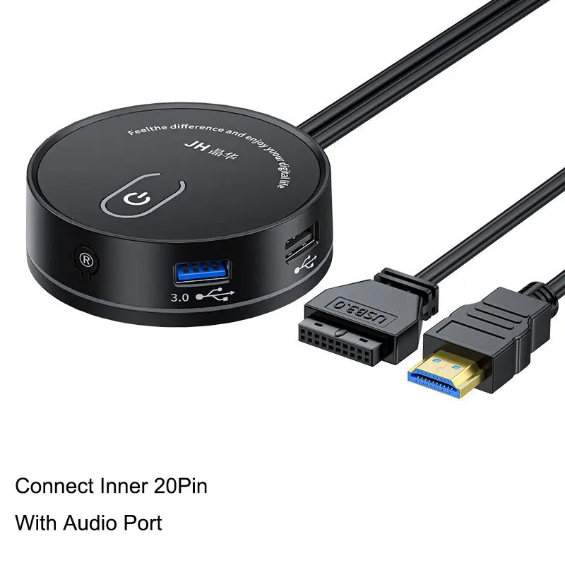 Jinghua Computador Desktop Switch Universal Usb 3.0 Audio Home Desktop Botão de Extensão de Energia Externa Internet Cafe - Imagem 6