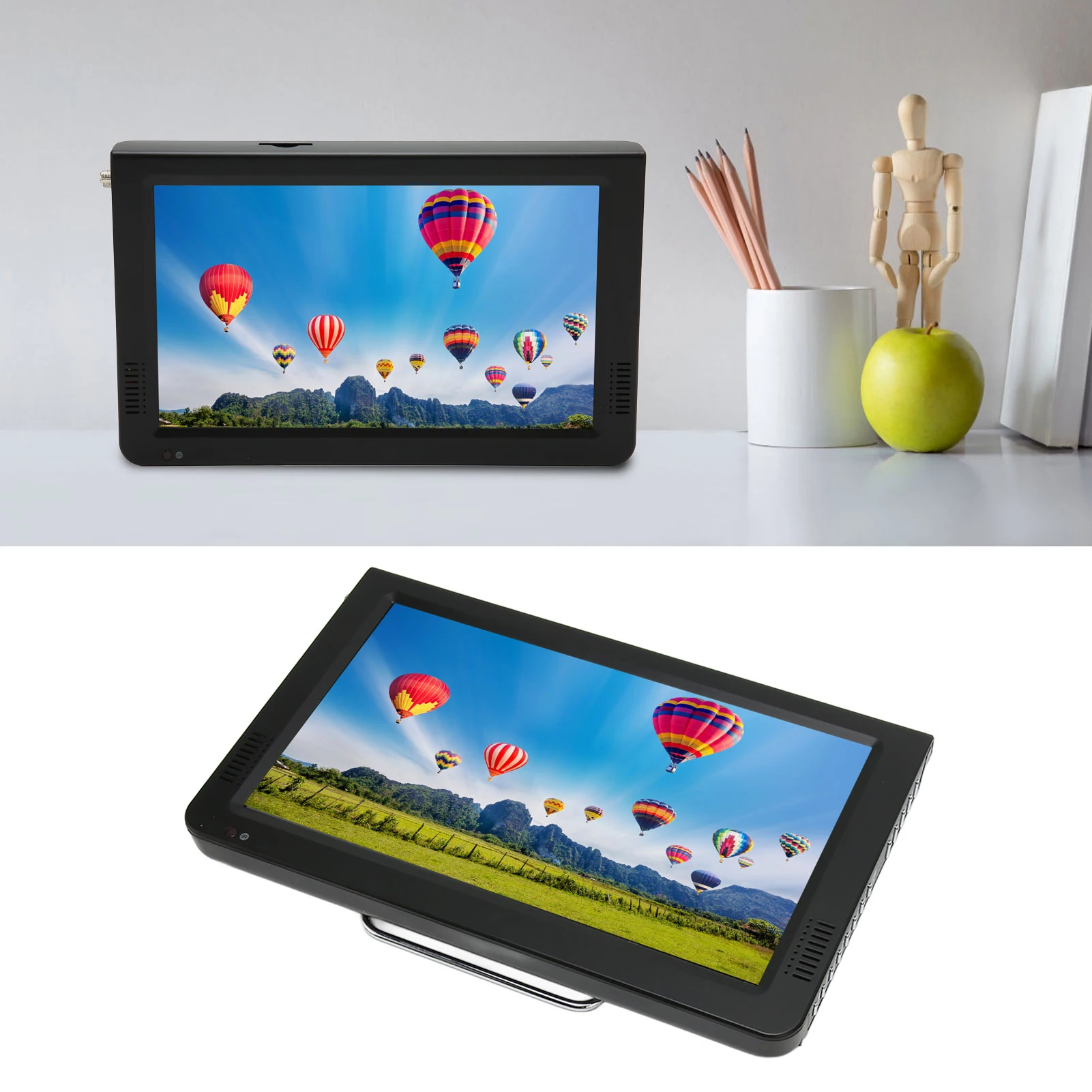 Portable TV Portable TV 10 Inch High Sensitivity Tuner Rechargeable ATSC Digital for Car Outdoor Rechargeable ATSC Digital