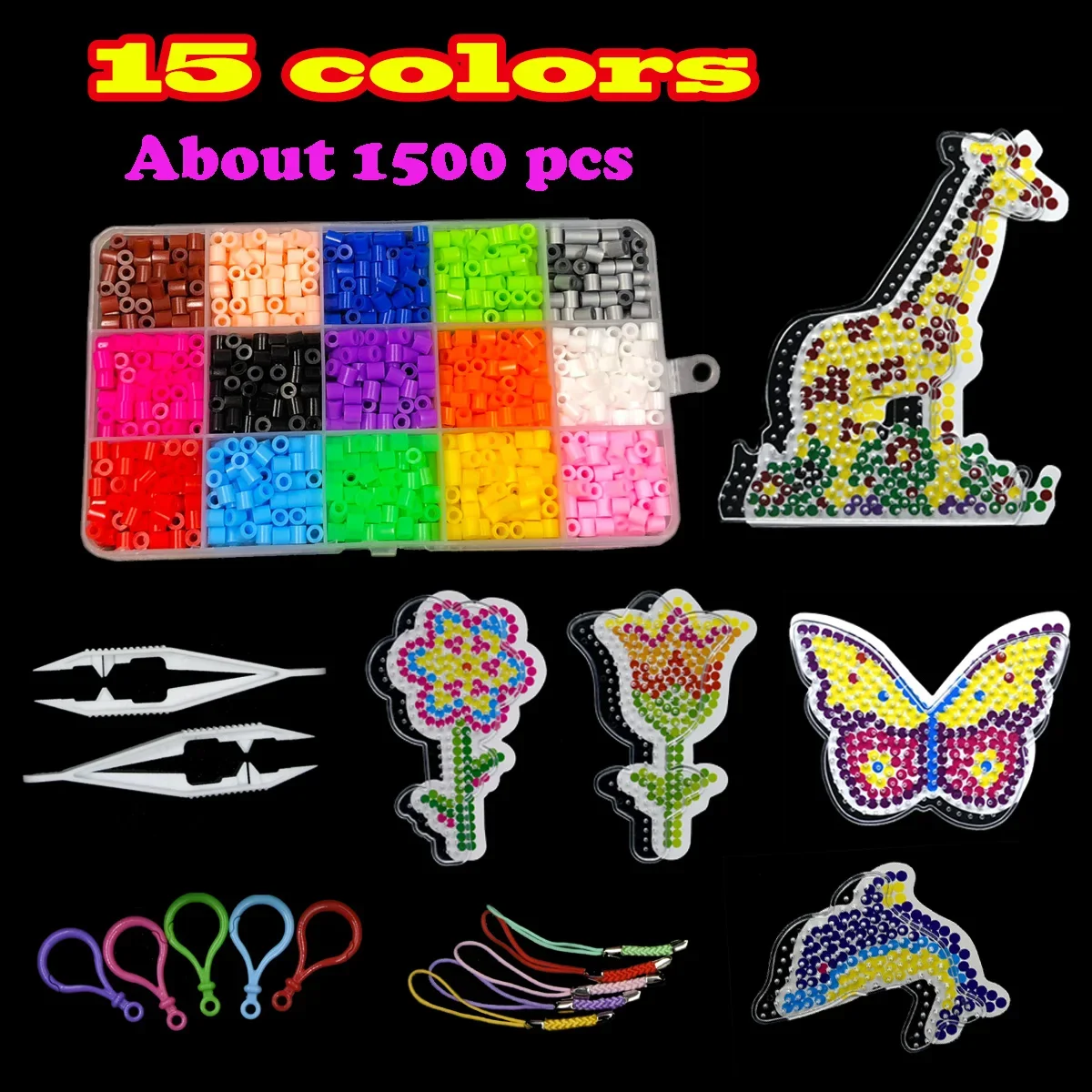 Fuse Beads 8000 Melting Beads 20Colors 5mm Iron Beads Compatible