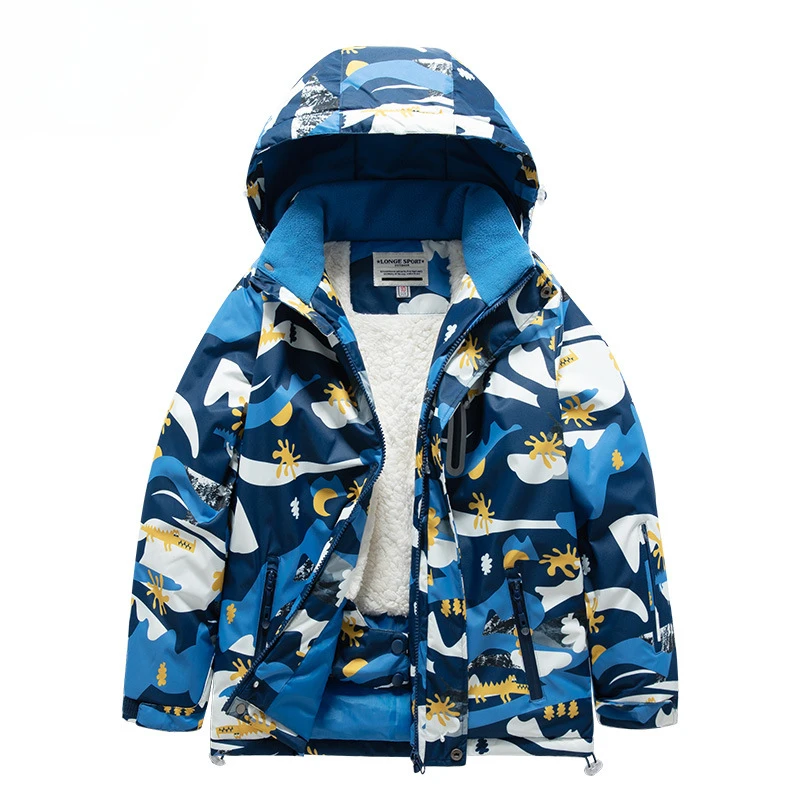 Children Skiing Suit Children's Ski Suit Suit Girls Outdoor Thickened Waterproof Windproof Warm Boys Baby Ski Clothes Pants Equipment