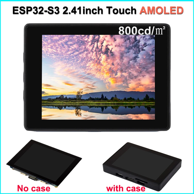 Waveshare ESP32-S3 2.41 inch AMOLED Display Development Board 600×450 Touchscreen ESP32 Display for Arduino IDE ESP-IDF HMI