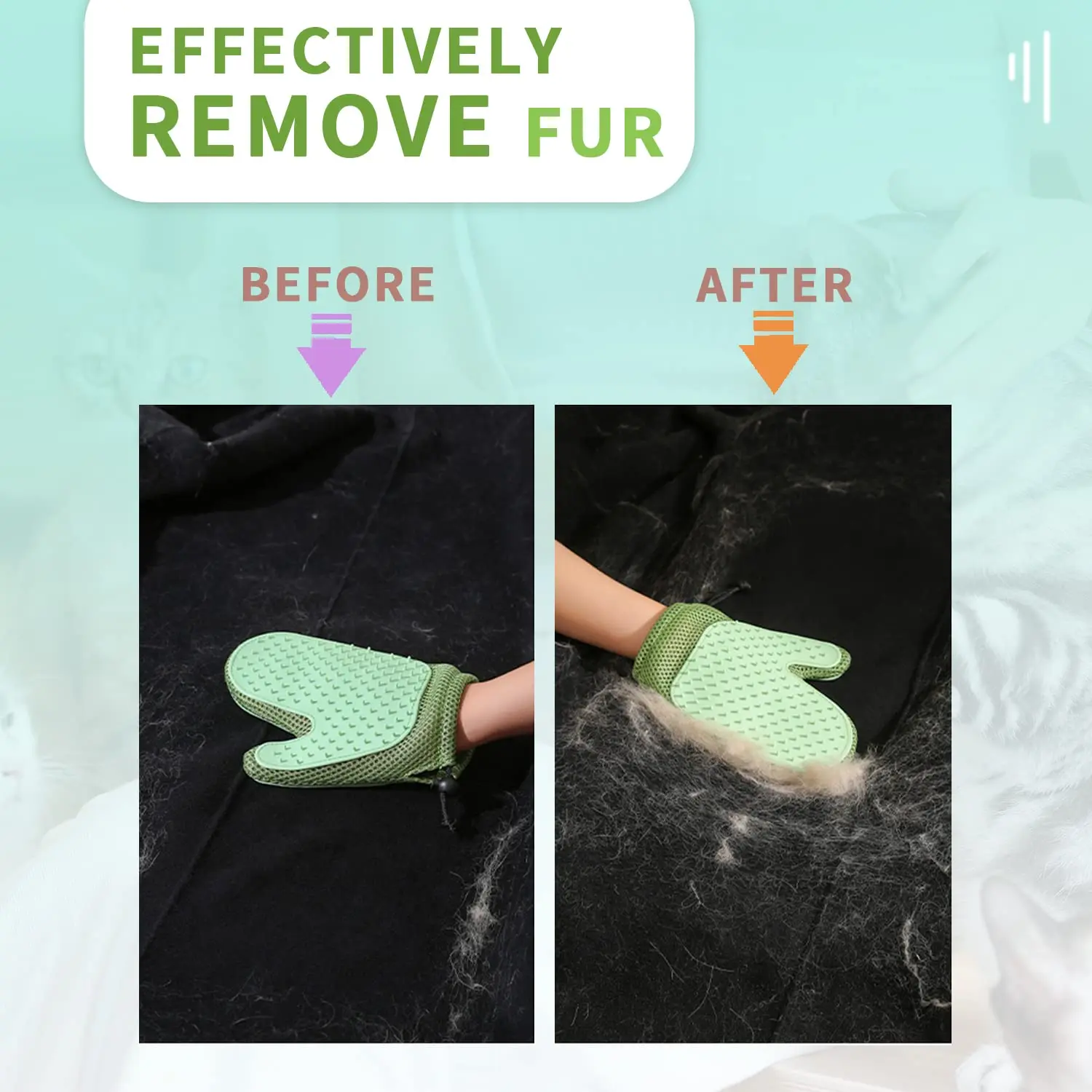 Pet Grooming Gloves Cat Hair Glove & Pet Fur Remover Glove Dog Grooming Glove Brush for Shedding Pet Hair Remover Mitt for Cleaner grooming glove pet grooming gloves,cat grooming brush,pet hair remover gloves