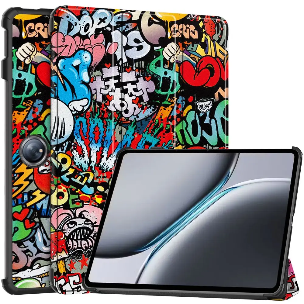 Premium Tri-fold Magnetic Case for 12.1 Inch Tablets - Hard Shell Flip Stand with Soft TPU Cover