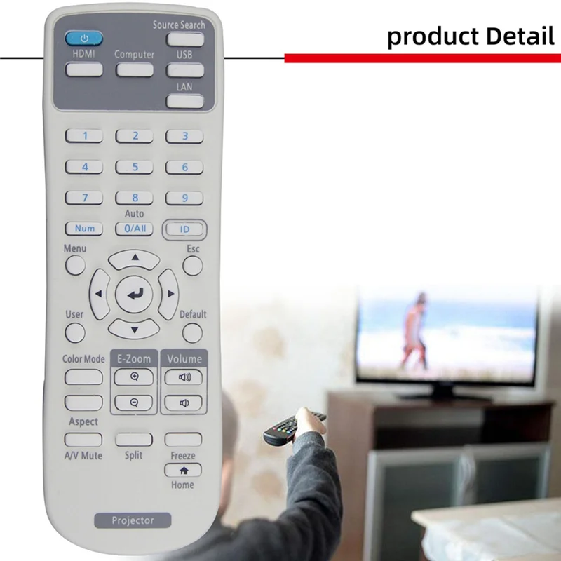 교체용 프로젝터 리모컨 219863500, 엡손 브라이트링크 725Wi/1485Fi,EX3280, EX9230, 홈 시네마 880