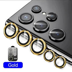 Premium Metal Camera Lens Protector Glass for Full Coverage Protection (Golden)