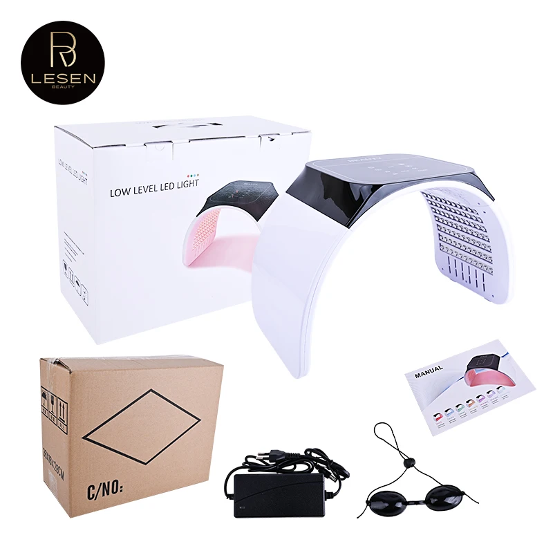 7 Colors LED Facial Mask PDT Red Light Therapy Facial Machines Spectrometer Face&Body LED Mask PDT Machine for Skin Care Tools