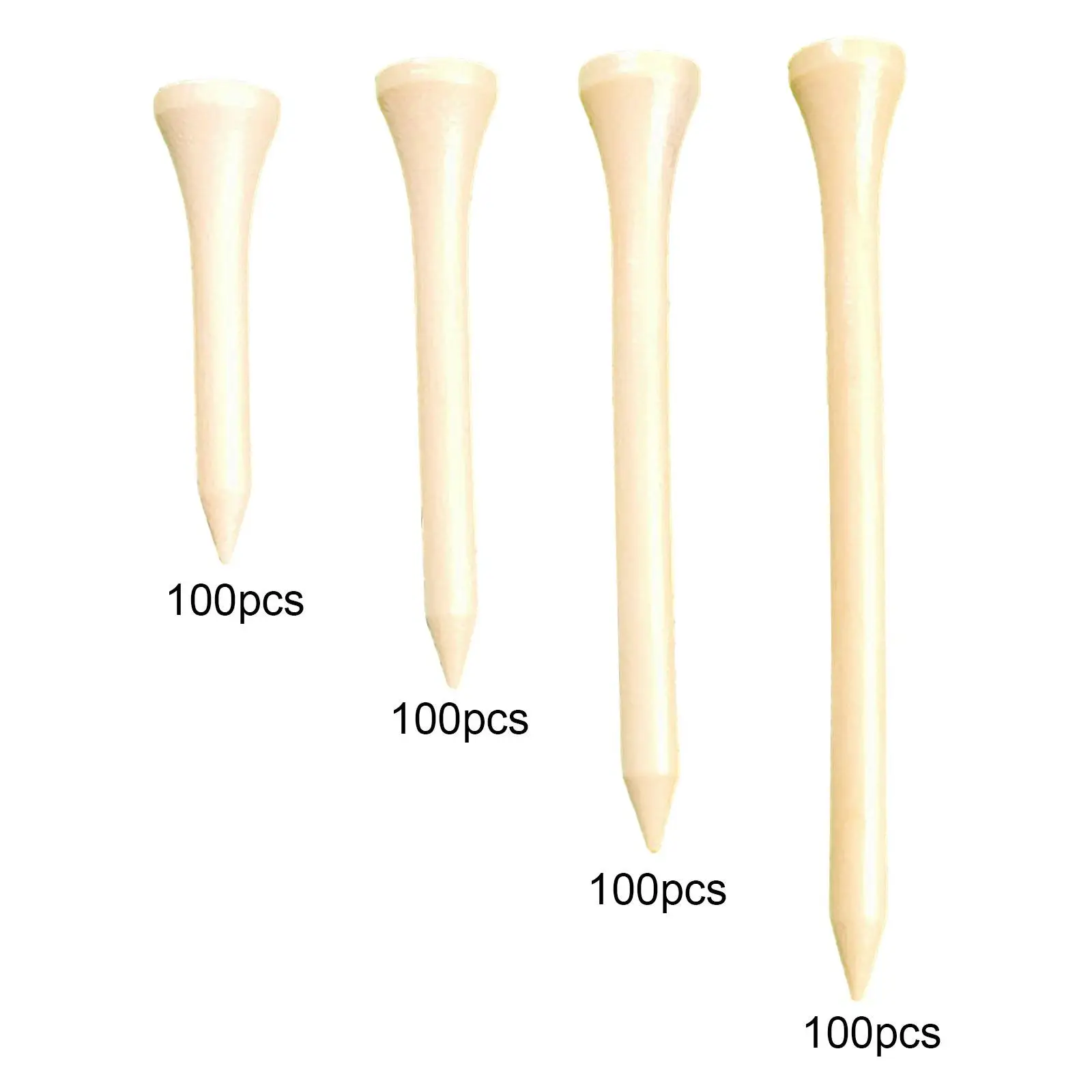 

100x Wooden Golf Tees Bulk Wood Golf Tees Wear Resistant Stable Golf Ball Holder