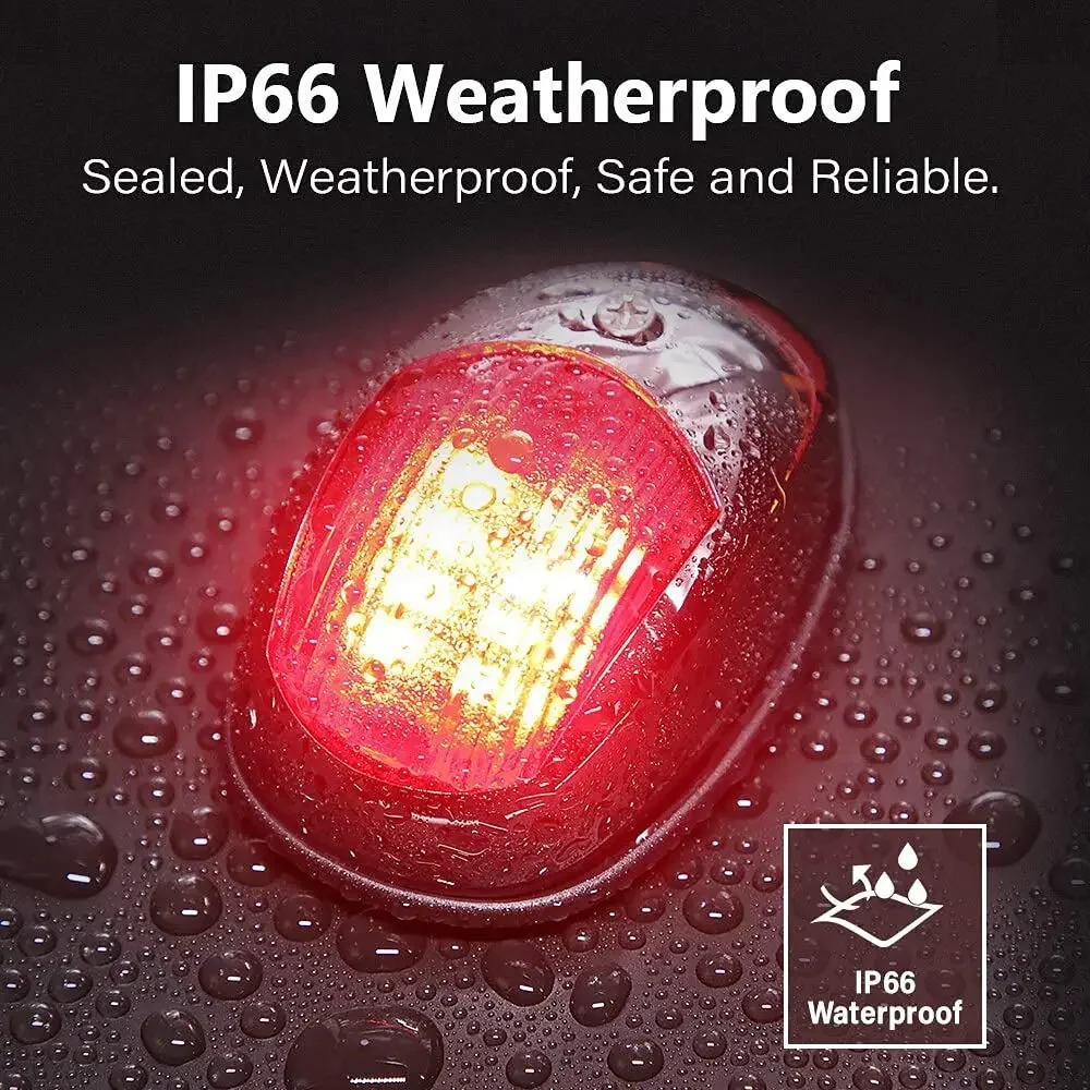 10-30V LED Navigation Light Signal Warning Waterproof Lamp Starboard Port Side Indicator For Marine Boat Yacht Truck Trailer Van