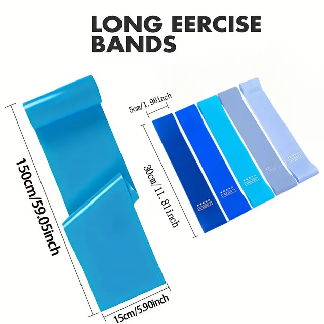 6pcs/8pcs Yoga Belt Fitness Men's Strength Training Rally Belt Sports Belt Women's Fitness Resistance Belt Set 2