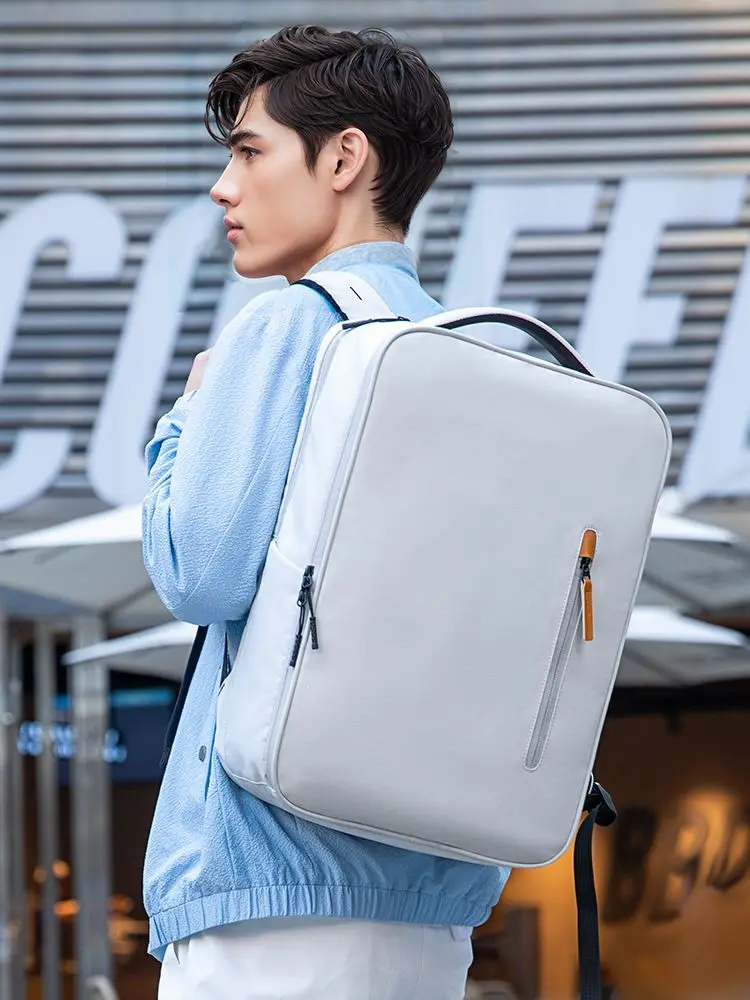 Gray Anti Theft Laptop Backpack for Men and Women