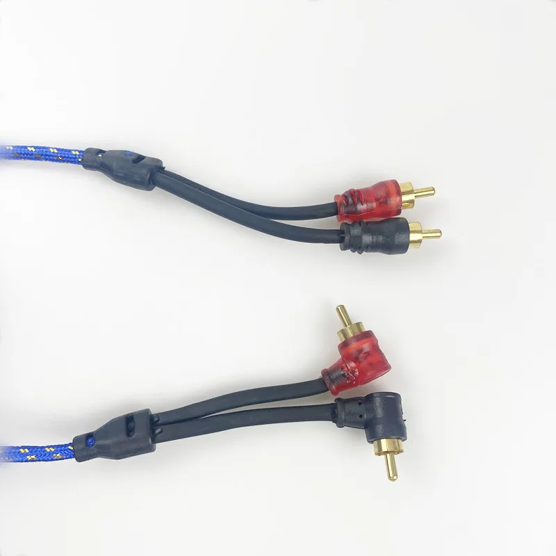 Tanie 2 Rca to 2 Rca plug car audio amplifier copper wire for sklep
