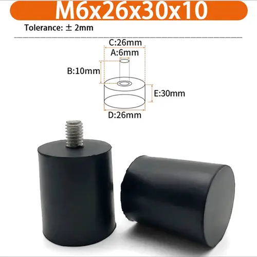 M6 M8 M10 Rubber Adjustable Feet Pad Feet Pad With Screw Table Chair Balck Leveling Foot Pad Furniture Leg Anti-shock Protection - Image 23