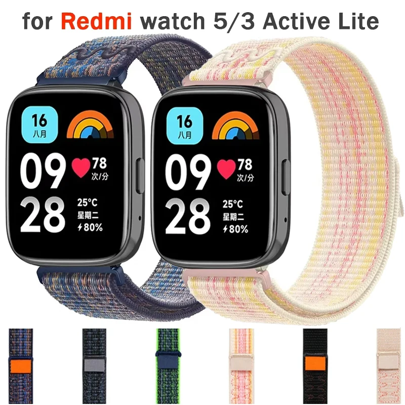Nylon Embroidered Loop Strap - Adjustable Multi-Size Smartwatch Band