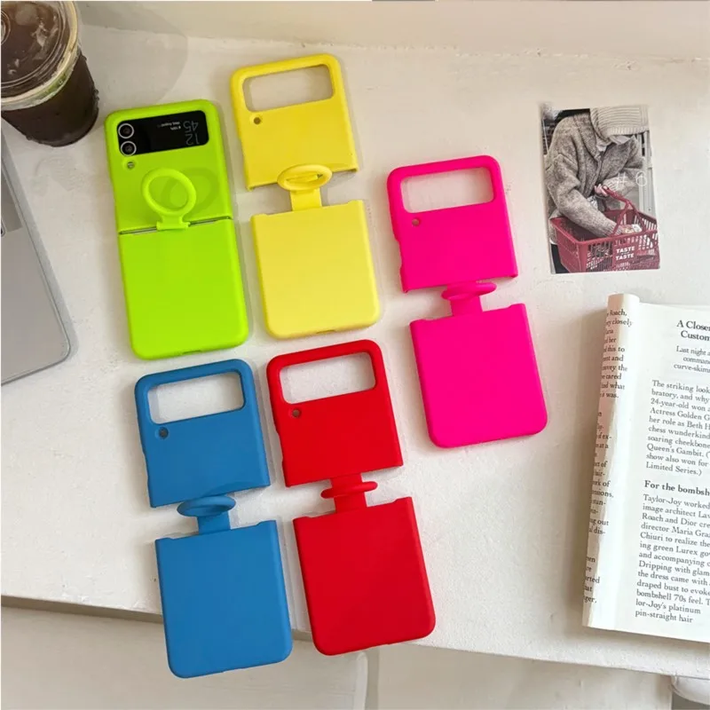 Matte Skin Friendly Silicone Shockproof Ring Case - Solid Color Soft Cover