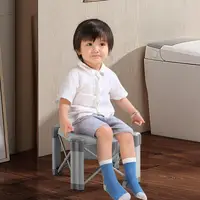 Portable Potty Seat Foldable Toddler Potty Training Toilet With Storage Bags Potty Training Toilet Travel-Friendly Anti-Slip 1