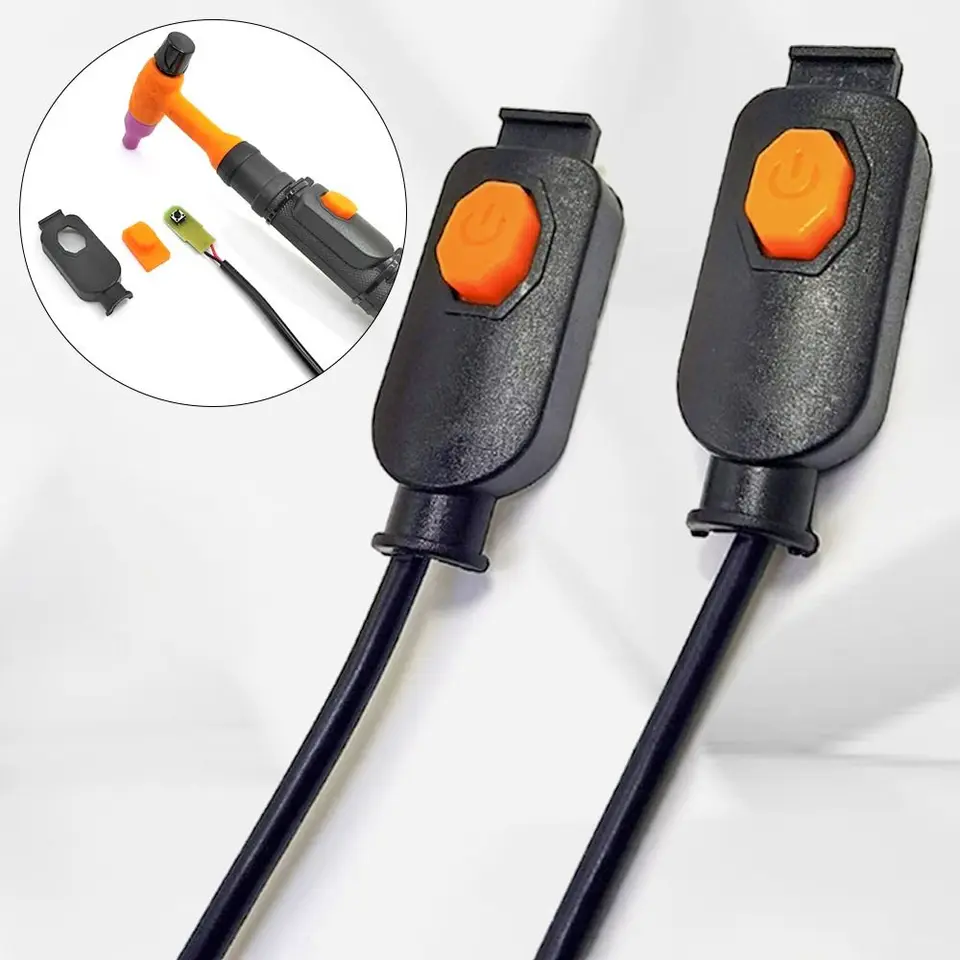 Disparador De Microinterruptor Para Antorcha De Soldadura - Con Enchufe De Aviación, Cable De 4.3 M, Color Negro