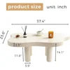 Cloud Coffee Table, Modern End Table, Cute Irregular Tea Table for Living Room, Bedroom White 37 Inch, 57 Pounds 3