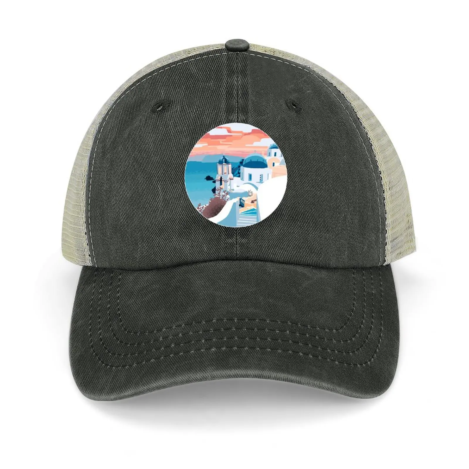 

santorini Cowboy Hat Snap Back Hat Sunhat Luxury Woman Men's
