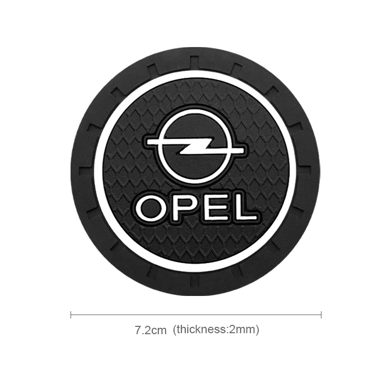 2Pcs Car Coasters Water Cup Slots Non-Slip Mat Water Cup Pad For Opel Astra GTC Insignia Antara Meriva Zafira Vectra Accessories
