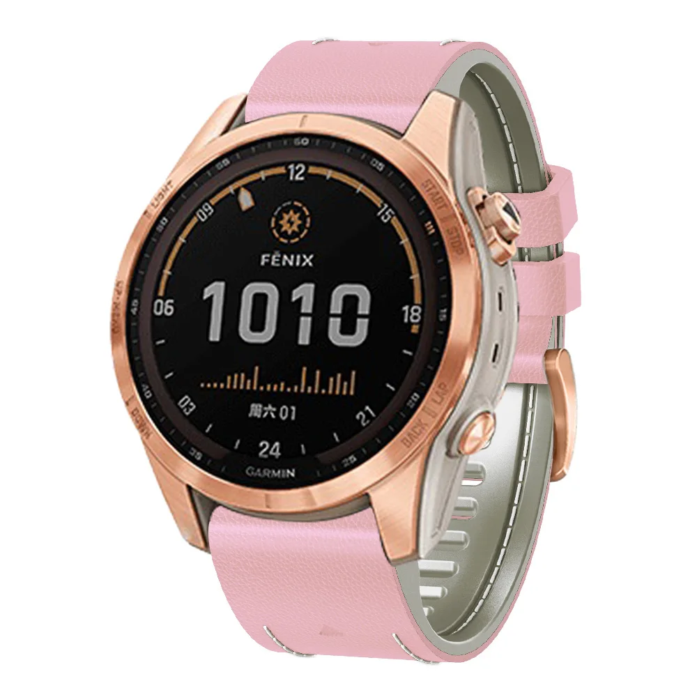 Elegant Silicone Leather Wristband, 20mm Quick Release Strap
